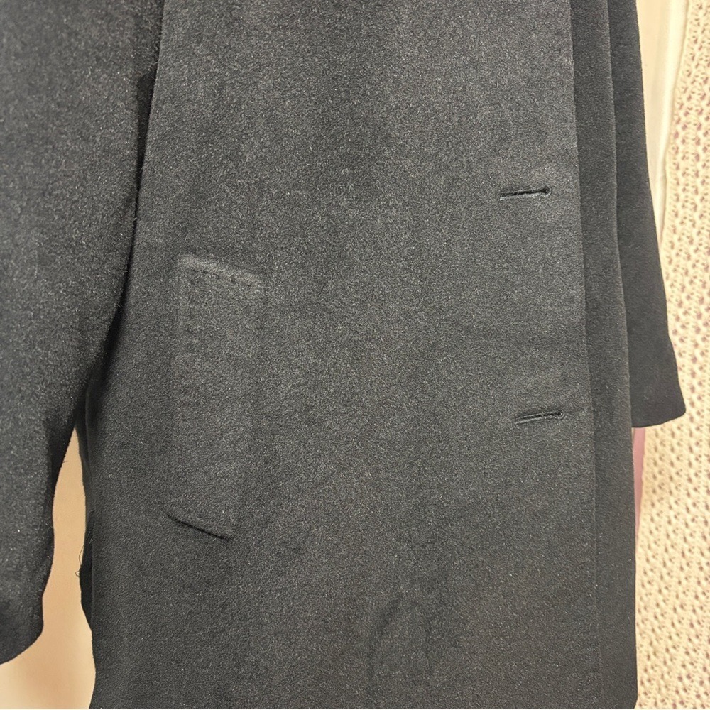 $1200 Designer Cinzia Rocca Angora‎ Wool Coat Flared Black Peacoat Italy - Picture 15 of 15